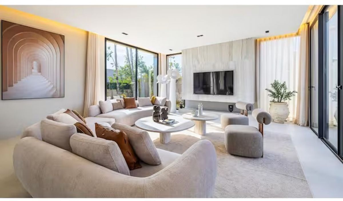 salon tv villa architecte marrakech